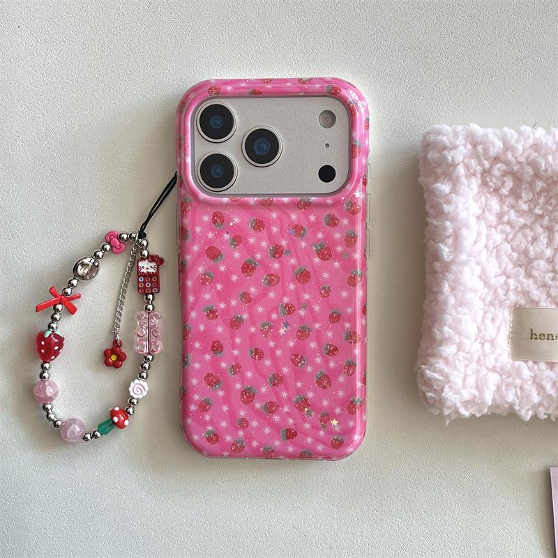 Rose Red Double-Layer Anti-Fall Phone Case for iPhone 14/13 and Apple 17/16/15 ProMax
