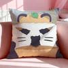 Animal T-Tanuki Cushion Cover Breathable Linen Pillowcase Summer Odorless Eco-Friendly Invisible Zipper Washable