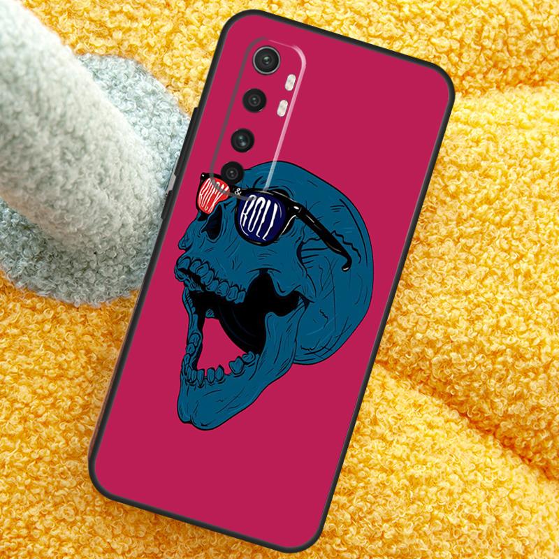 Rock and Roll Skull Case For POCO X3 X4 X5 F5 Pro M5s C40 F4 GT F3 Cover For Xiaomi 12T 11T Pro 12 13 Lite 12X