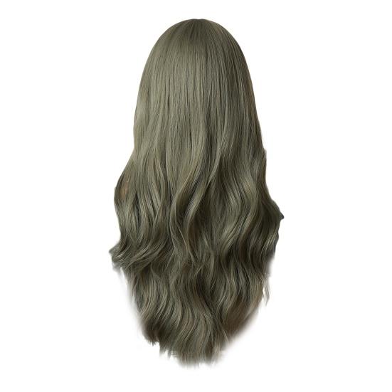 

Женские парики, аккуратные волосы, челка, дышащие, легкие, длинные волнистые парики для косплея на Хэллоуин для женщин