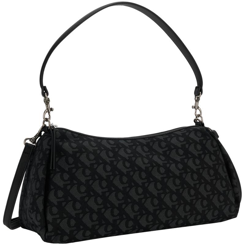 Calvin Klein Commuter Letter Jacquard Armpit Bag Pillow Bag Fabric Shoulder Bag Medium Size Women's Space Black UB1-space Black