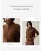 Women's Long Sleeve Cashmere Knit Zipper Cardigan - Cozy Lapel Sweater Outerwear