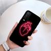 Sfondo nero fluorescente Rosa neon cuore regina cover Per vivo Y31 Y30 Y33S Y11S Y12S Y17 Y20 Y21S Y53S Y15 Y91C V23 Custodie