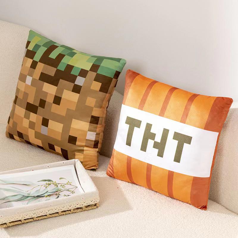 Minecraft Block Plush Doll Pillow - TNT Toy Peripherals