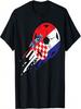 Croatia Flag Croatian Soccer Football Fan Men Women Kids T-Shirt(1)