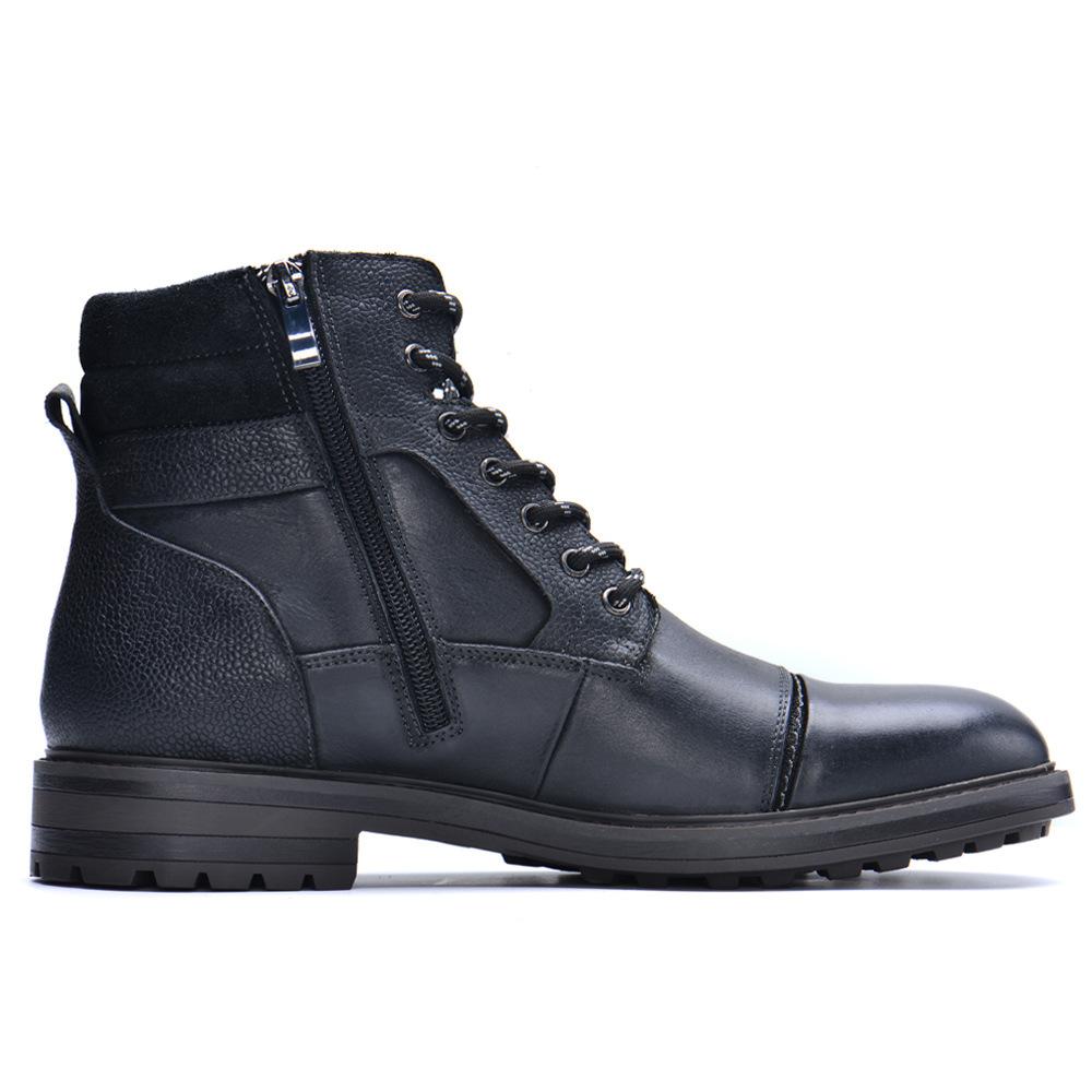 High Quality Men Boots Genuine Leather Autumn Winter High Top Shoes Business Casual British Ankle Boots Big Size 7.5-13