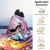 1pc, Disney Aladdin and Princess Jasmine Blanket Home Decorative Throw Blanket for All Seasons, Living Room, Travel, Camping, Car Blankets