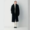 Damen Langer Kunstpelzmantel Übergroß Dick Luxuriös Flauschige Jacke Großes Revers