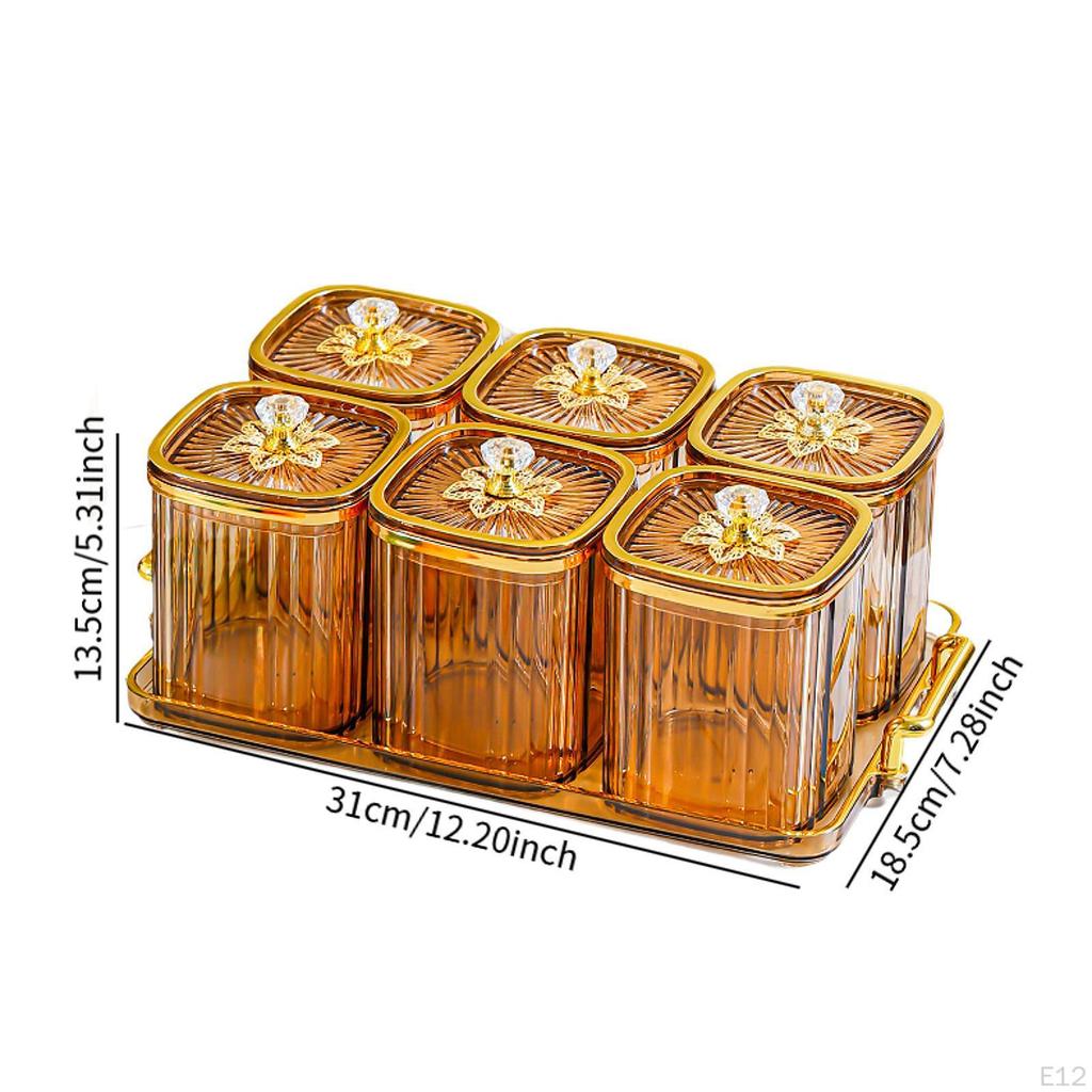 Appetizer Plate for Dried Fruits, Divided Serving Box with Lid Dining Room