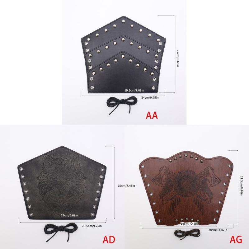Historical Arm Guard Cosplay Arm Gauntlets Vintage Armband Knight Arm Guard Festival Costume PU Leather Arm Bracers