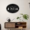 Custom Metal Sign Engraved Family Name Address Indoor Outdoor Wall Decor Housewarming Gift
