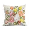 Easter Rabbit Flowers Pillowcase Printed Polyester 40/45/50Cm Throw Pillowcover Decorative Sofa Cushion Pillowslip Home Decor