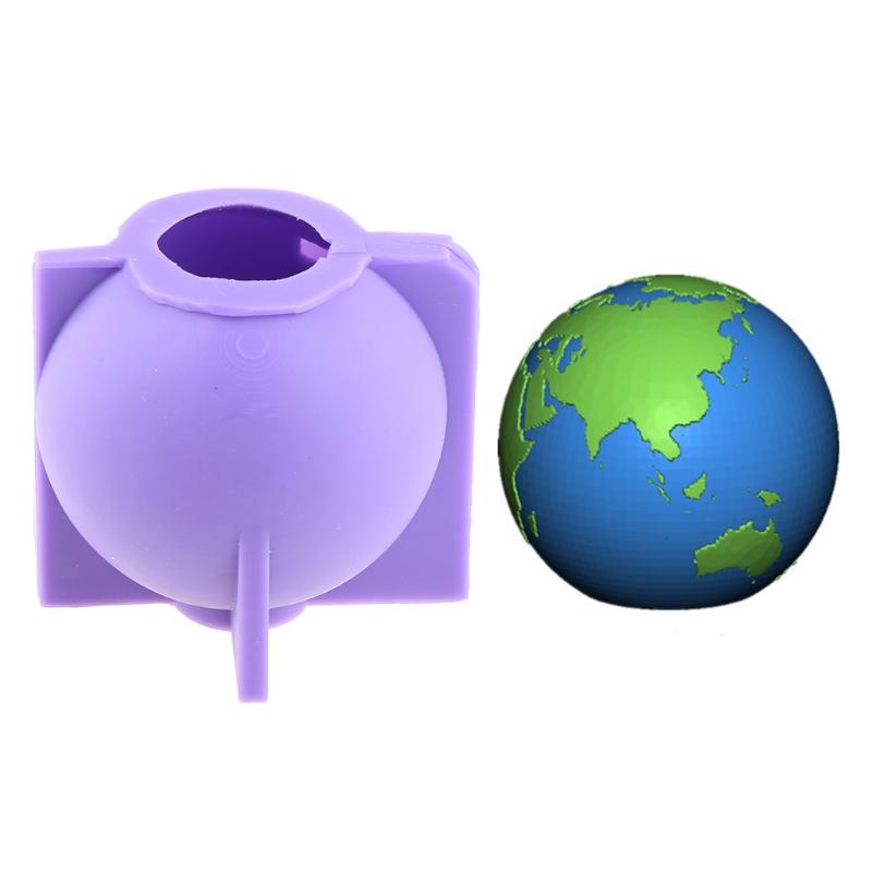 3D Globe Epoxy Resin Mold Candle Plaster Silicone Mould Crafts Ornament Mold
