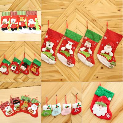 Weihnachtsstrumpf Weihnachts-Mini-Strumpf Weihnachts-Szene-Ornamente Feiertagsgeschenke Socken Groß