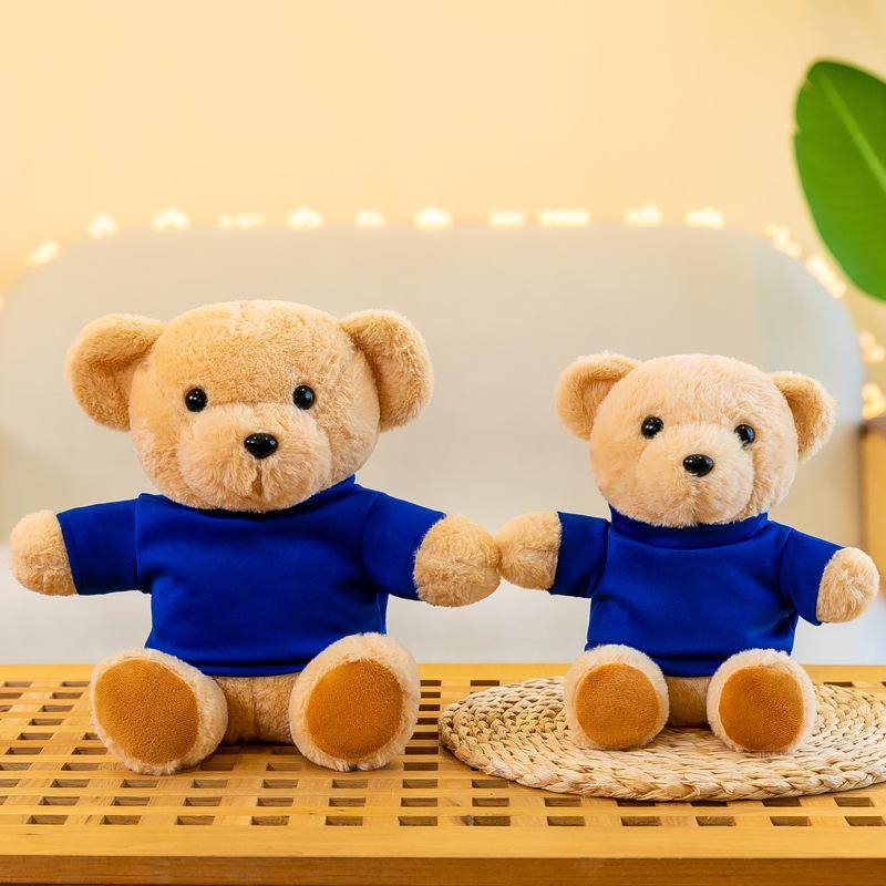 Customized Teddy Bear Sweatshirt with Children's Name and Logo - Sitting Style Toy