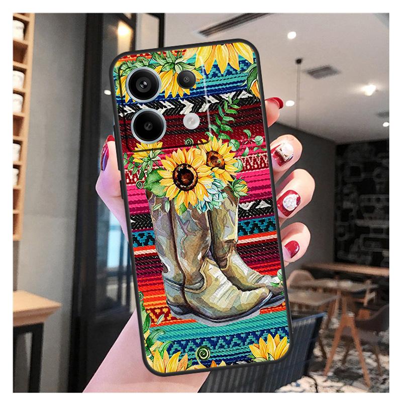 Western Cowgirl Cowboy Boho Aesthetic Case For Xiaomi Redmi Note 13 12 10 9 8 11 Pro 12S 11S 10S 9S Remdi 13C 9C 10C 12C Cover