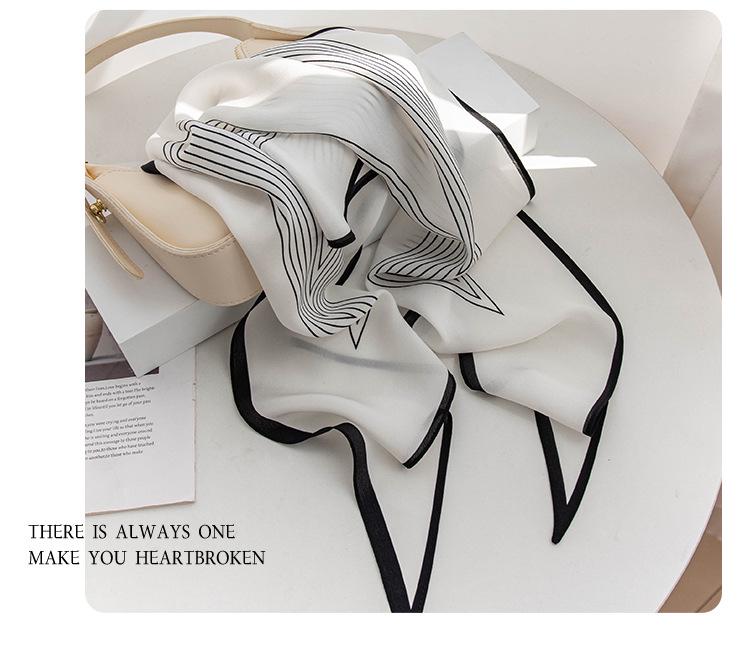 Autumn Women's 100% Mulberry Silk Crepe Double-Sided Scarf – Light Luxury Shawl & Sunscreen Snood