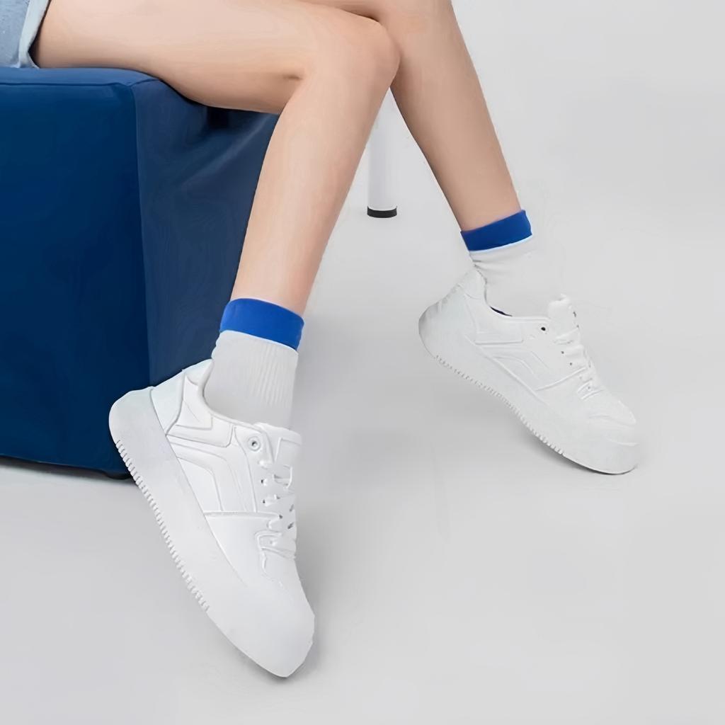 Milk white platform white shoes women's 2025 spring new niche low-top versatile breathable sports shoes