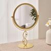 360° Rotation Desktop Makeup Mirror Household Bedroom Vanity Mirror Iron Frame Single Sided Cosmetic Mirrors Gold Black White