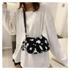 Ins Japanese-style Cute Harajuku-style Cow Shoulder Bag with A Korean-style Touch, Soft Girlish Teenage Cross-body Canvas Bag