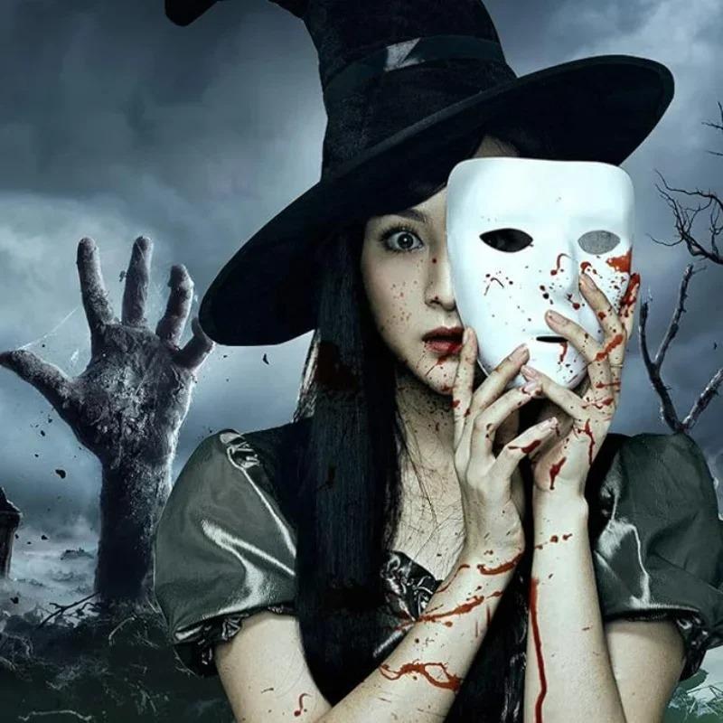 1-20PCS Halloween Cosplay Masquerade Mask Full Face Hand Painted Design for Kids and Adults Party Decoration Costume Accessories