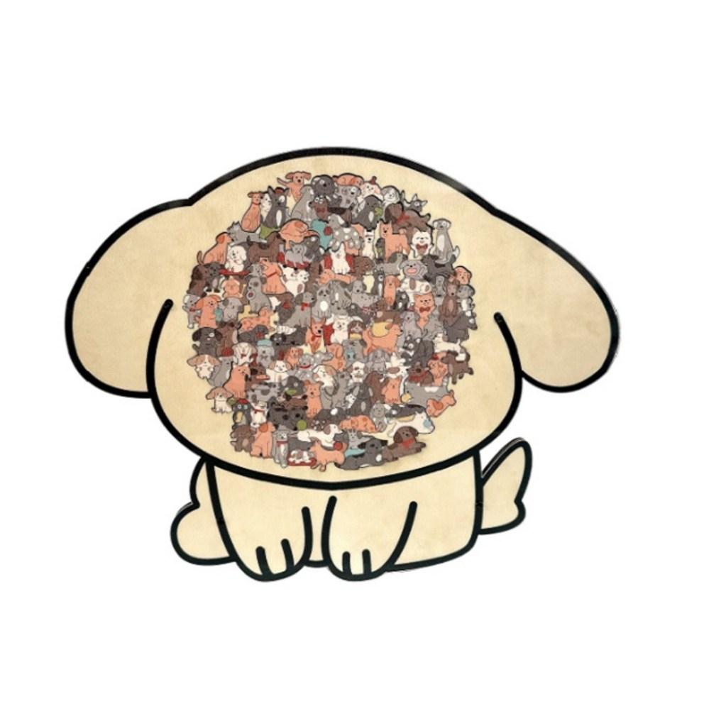 Charming Wooden Dog Jigsaw Puzzle