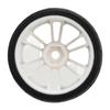2PCS RC Racing Tire Plastic Wheel Hub and Rubber Tire for ZD Racing 1/16 16426 S16 EX16 Black and White
