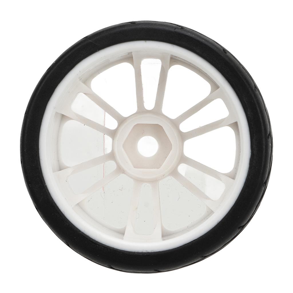 2PCS RC Racing Tire Plastic Wheel Hub and Rubber Tire for ZD Racing 1/16 16426 S16 EX16 Black and White