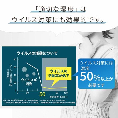 Iris Ohyama Circulator Humidifier Hybrid Type Up/Down/Left/Right Swing Maximum Humidification Volume 550ml/h Humidity Digital Display Gray/White HCK-5