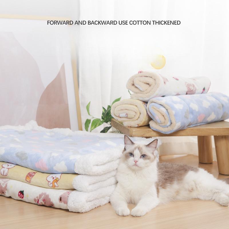 Pătură pentru animale de companie Pătură caldă de flanel pentru pisici Covoraș pentru câini Saltea de iarnă pentru animale de companie pentru dormit iarna