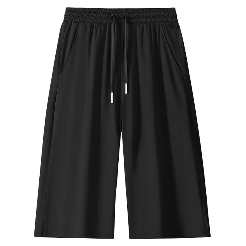 

Plus Size 8XL Men s 3/4 Long Hiking Capri Shorts For Men Streetwear Cargo Short For Summer Travel Workout Pants L чёрный