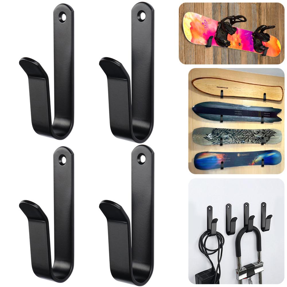 2/4 Pcs Snowboard Display Wall Mount Solid Steel Horizontal Snowboard Wall Rack Snowboard Wall Hanger for Home Room Garage