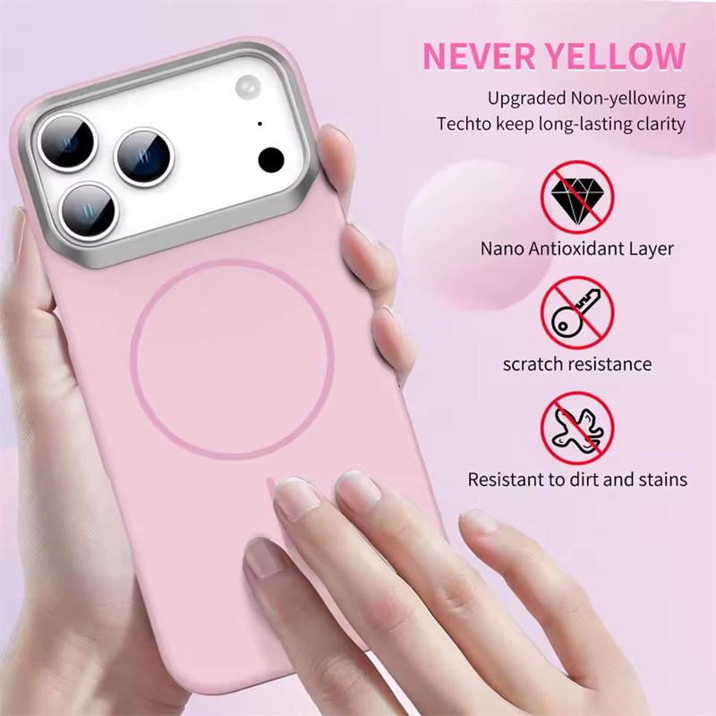 Luxury Razor Lens Matte Magnetic Case For iPhone 17 Air 16 15 14 Plus 13 12 11 Pro Max 16e Shockproof Armor Phone Cover