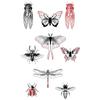 Y2K Sexy Butterfly English Cross Finger Waist Belly Tattoo Sticker Holiday Party Decoration Sticker