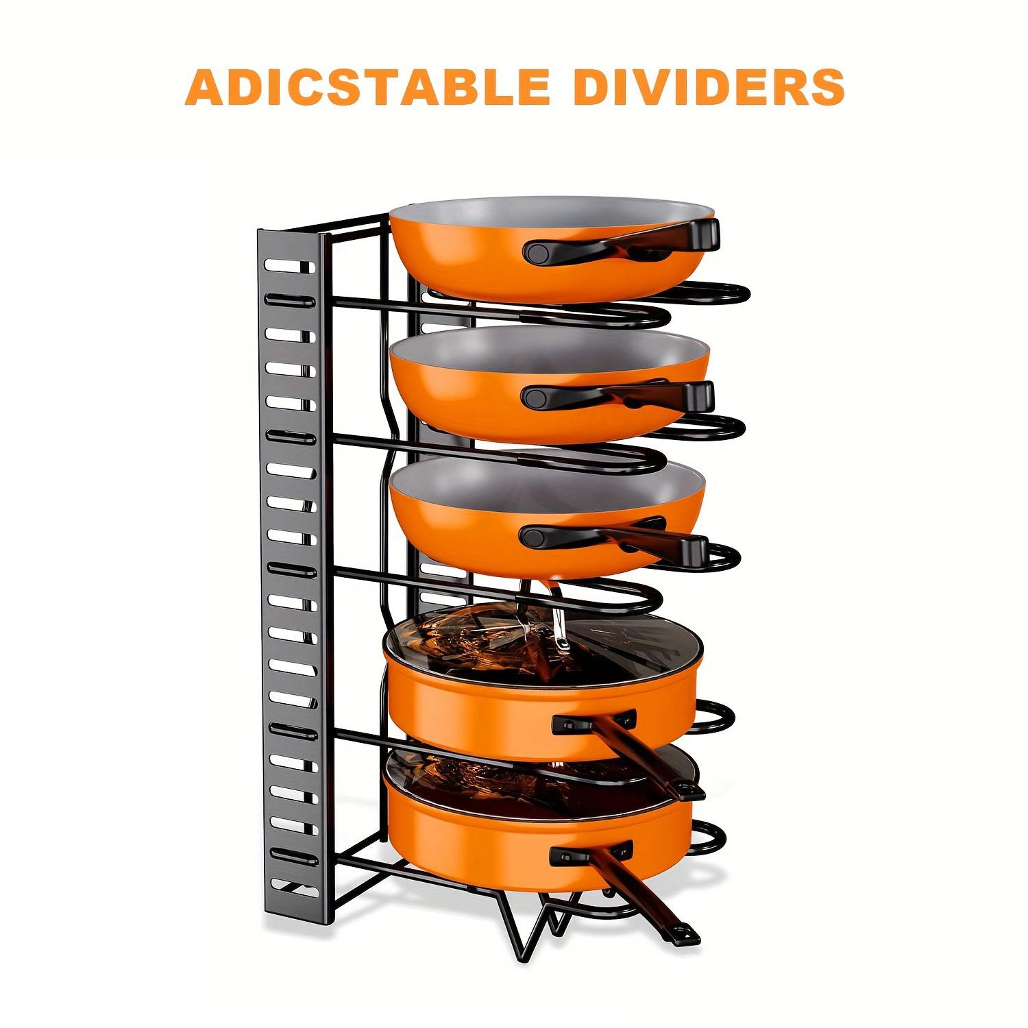 1pc Kitchen Pot Rack Adjustable Storage Rack Shelf Multi-Layer Cooker Storage Stand Multi Functional Countertop Storage Rack