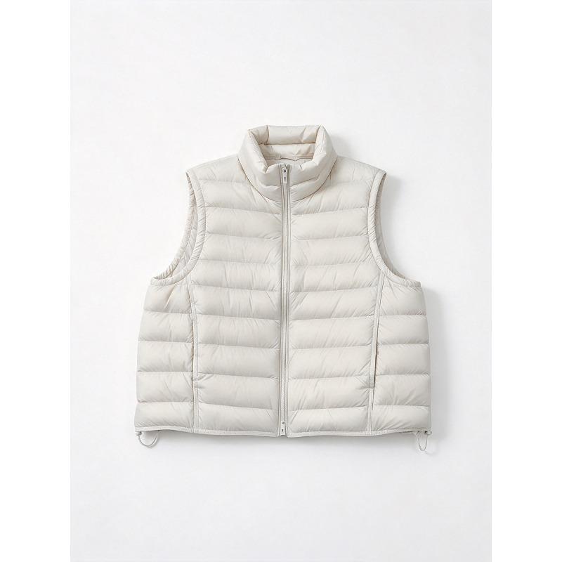 Youjia small ribs down vest women's short winter white duck down vest vest trend temperament full