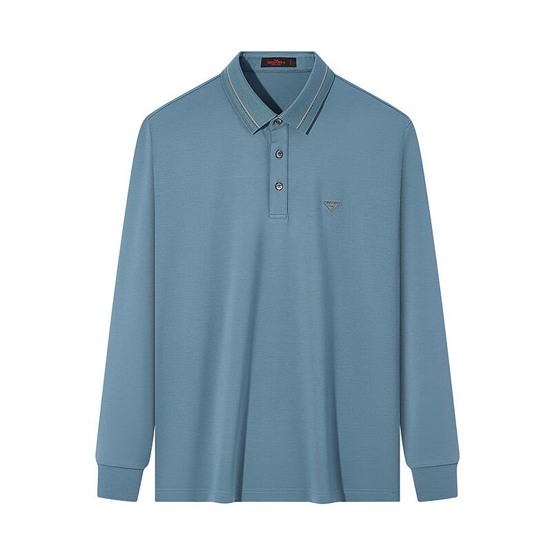 Qipai Men's Spring Business Casual Long-Sleeve Polo Shirt