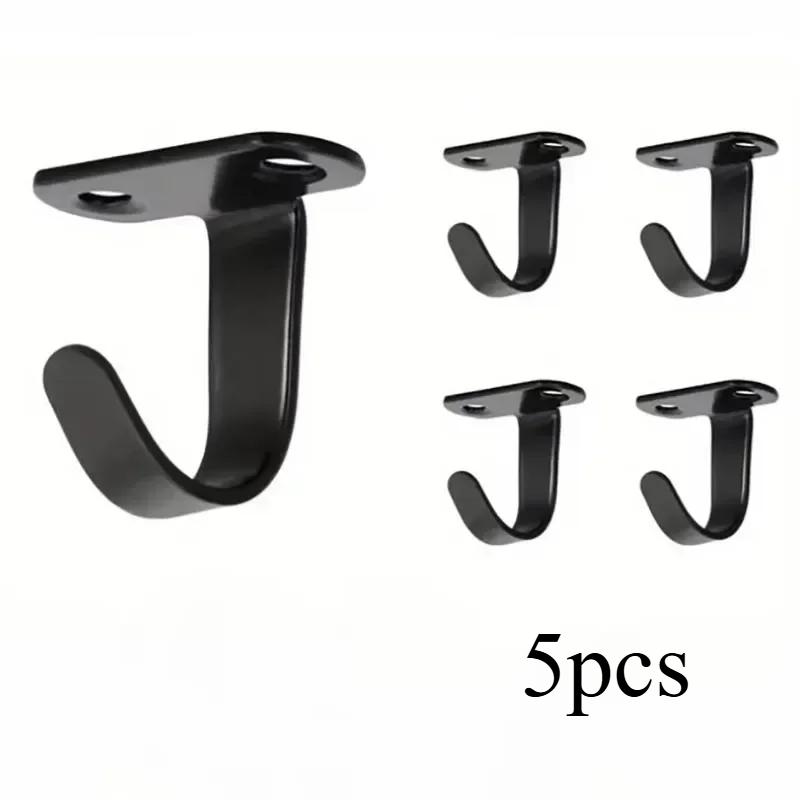 5/10Pcs Stainless Steel Screw Mounted Ceiling Hooks  UnderShelf Towel  Heavy Duty Hanger for Bathroom Cabinet Garage