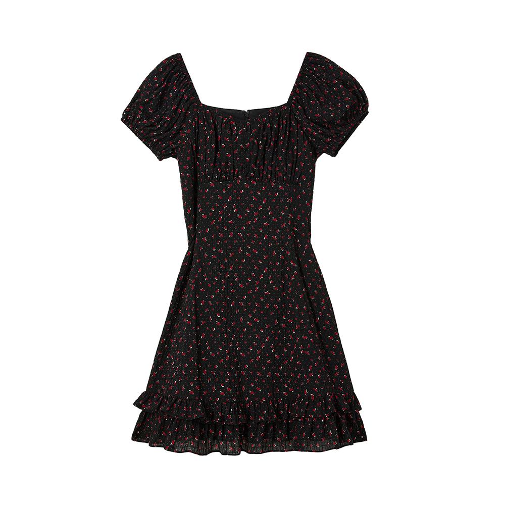 Rap Flower Dot Heart Neck Two-Way Dress As2Wo562