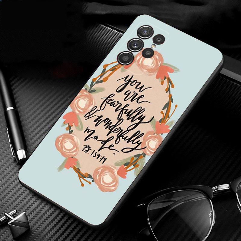

Phone Case for Samsung S26 S25 S24 S23 S22 Ultra S23 S22 S25 Plus S24 FE S26Edge Bible verse Jesus Christian Case S25