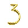 6cm Door Number Sign Creative Self Adhesive Gold Plate Sign 3D ABS Number Stickers Universal