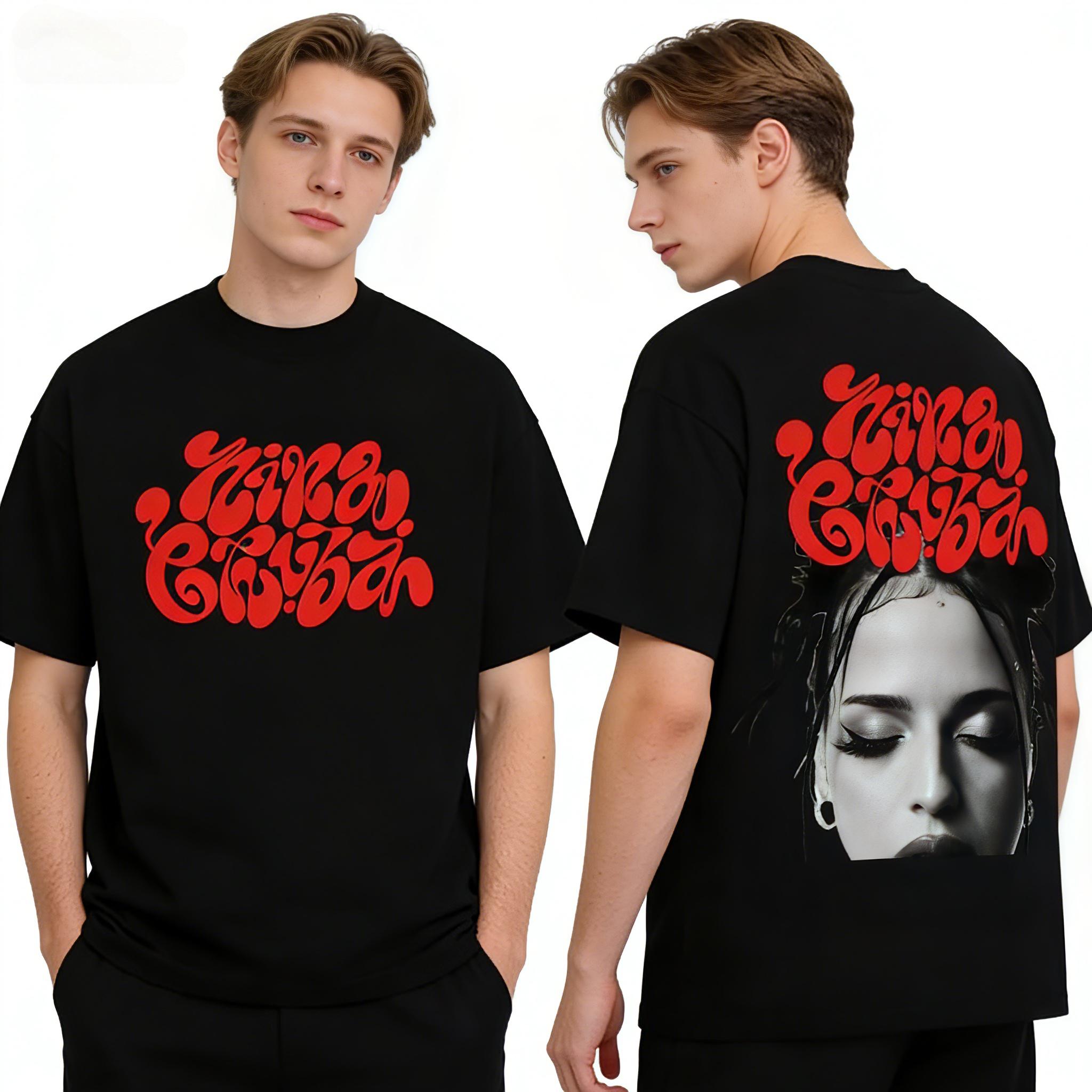 

Nina Chuba s Album Tour 20256 Printed Men s and Women s Hip-Hop Clothing Short-Sleeved Retro Fashion Cotton T-Shirt - Men s S... S разноцветный