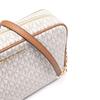 Michael Kors Jet Set Logo Coated Zip Closure Canvas Crossbody Bag Shoulder Bag Women Vanilla