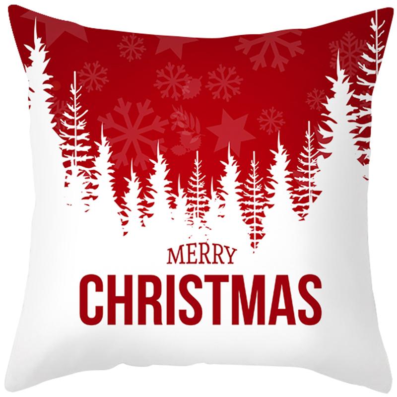 Față de pernă de Crăciun Sofă Dormitor Cameră Anul Nou Decor Acasă Vesel Sărbătoare Cadou 45x45 cm