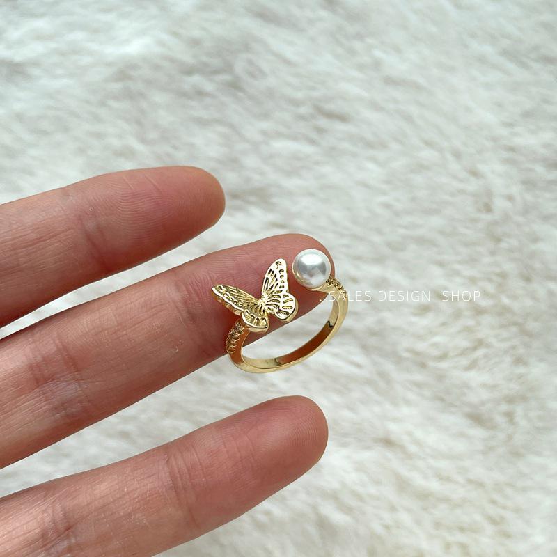 Korean Style Butterfly Hexagram Luxury Fashion Ring