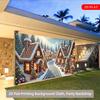 1 Piece Winter Candy House Background Cloth - No Need for Electricity Easy To Hang
