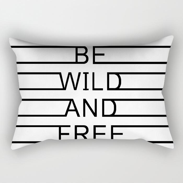 Modern Simple Black And White Geometric Long Strip Pillow Case Sofa Pillow Cushion Cover Premium Durable Quality