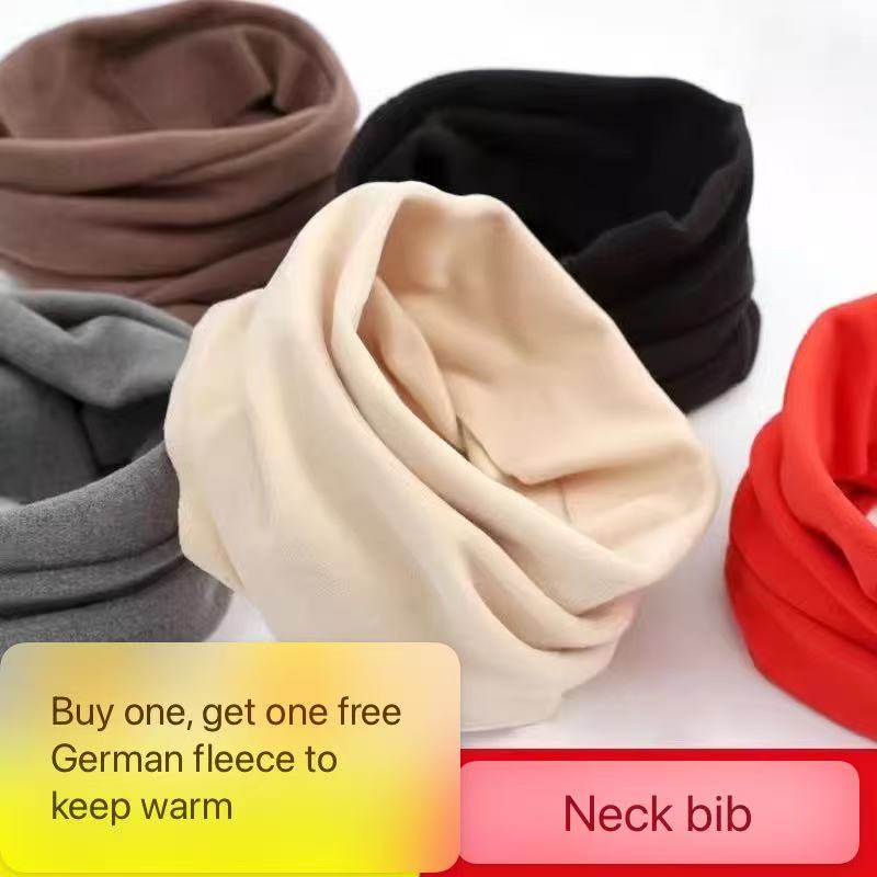 Winter Fleece-Lined Thickened Warm Neck Gaiter - Unisex Cervical Collar, Cycling Cold-Resistant Double-Sided Polar Fleece Scarf
