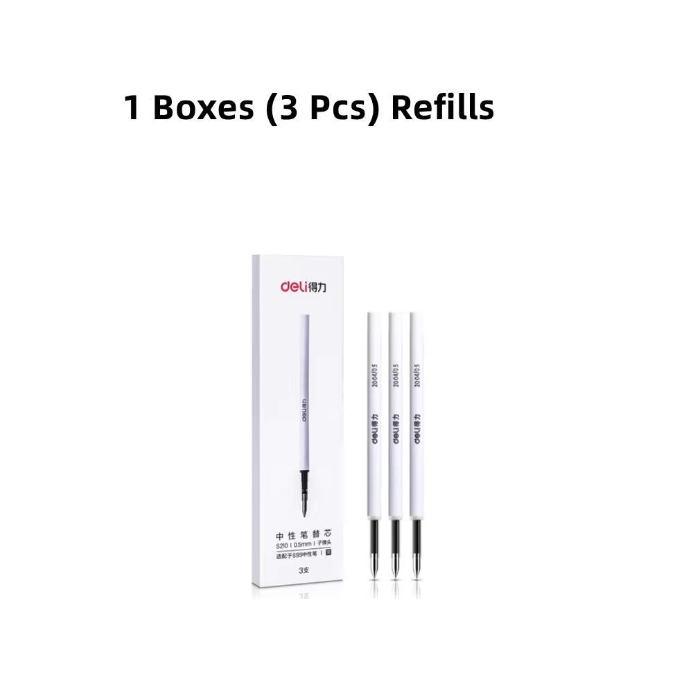 Deli Premium Metallic Signature Pens 0.5Mm Gold Silver Gel Ink Smooth Writing Pens For Signing Certificates Awards Menus