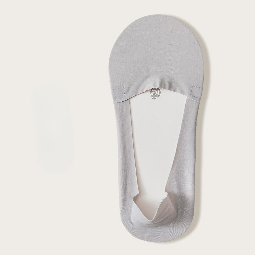Meias Femininas Finas de Seda Gelo de Boca Baixa Invisíveis de Silicone Antiderrapante para Calcanhar para Primavera e Verão